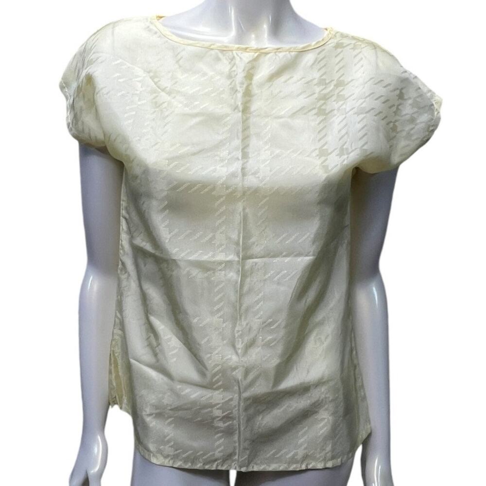 Aansworth Yellow Sleeveless 90s Blouse  Size Small